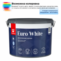 Краска белая для потолков Тиккурила / Тиккивала Euro White 9 л