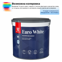 Краска белая для потолков Тиккурила / Тиккивала Euro White 2,7 л