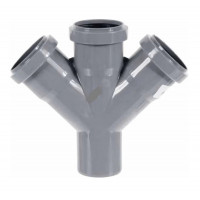 Валфекс Крестовина одноплос 45° для внут канализации (110/110/50 арт 27111150)