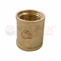 Муфта ЛАТУННАЯ соединительная вн-вн VALFEX, 1/2 (15мм) арт VF170L012
